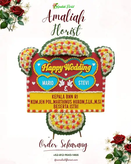 Papan Bunga Pernikahan Pagesangan Timur